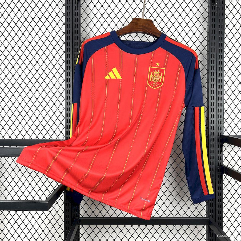 Camiseta de fútbol España 2026 LOCAL MANGA LARGA VERSION FAN